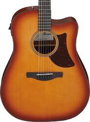 Folk-gitarre Ibanez AAD50CE LBS Advanced - Light brown sunburst low gloss