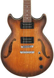 Semi-hollow e-gitarre Ibanez AM53 TF Artcore - Tobacco flat