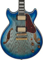 Semi-hollow e-gitarre Ibanez Artcore Expressionist AM93QA JBB - Jet Blue Burst