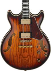 Semi-hollow e-gitarre Ibanez Artcore Expressionist AM93QA VVH - Vintage Violin High Gloss
