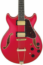 Hollowbody e-gitarre Ibanez AMH90 CRF Artcore Expressionist - Cherry red flat