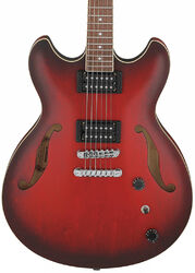 Semi-hollow e-gitarre Ibanez AS53 SRF Artcore - Sunburst red flat