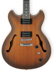 Semi-hollow e-gitarre Ibanez AS53 TF Artcore - Tobacco flat