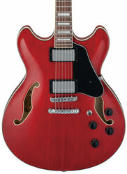 Semi-hollow e-gitarre Ibanez AS73 TCD Artcore - Transparent cherry red