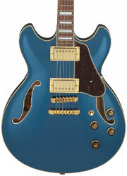 Semi-hollow e-gitarre Ibanez AS73G PBM Artcore - Prussian blue metallic