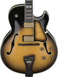 Semi-hollow e-gitarre Ibanez George Benson LGB300 VYS Prestige Japan - Vintage yellow sunburst