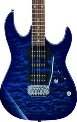 E-gitarre in str-form Ibanez GRX70QA TBB GIO - Transparent blue burst