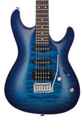 Solidbody e-gitarre Ibanez GSA60QA TBB GIO - Transparent blue burst