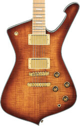 Retro-rock-e-gitarre Ibanez Iceman IC420MFM CML - Caramel Burst Low Gloss