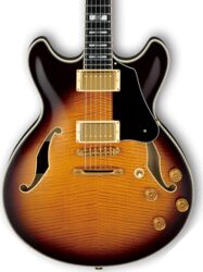 Semi-hollow e-gitarre Ibanez John Scofield JSM100 VT Prestige Japan - Vintage sunburst vt