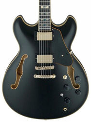 Semi-hollow e-gitarre Ibanez John Scofield JSM20 BKL - Black low gloss
