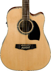 Folk-gitarre Ibanez Performance PF1512ECE NT 12-String - natural