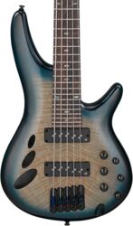 Halbakustiche bass Ibanez Workshop SRD905 CTL 5-String (Piezo) - Cosmic Blue Starburst Low Gloss