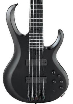 Solidbody e-bass Ibanez Iron Label BTB625EX BKF 5-String - black flat
