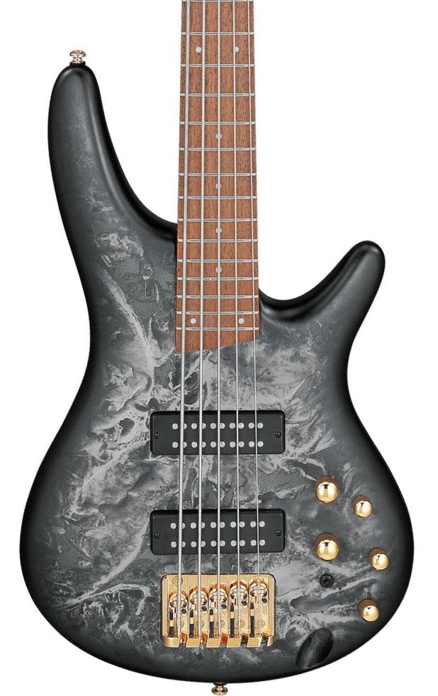 Solidbody e-bass Ibanez SR300EDX BZM 5-String Standard - Black ice frozen matte