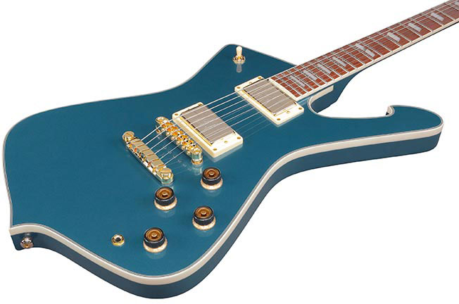 Ibanez Ic420 Abm Iceman 2h Ht Jat - Antique Blue Metallic - Retro-Rock-E-Gitarre - Variation 2