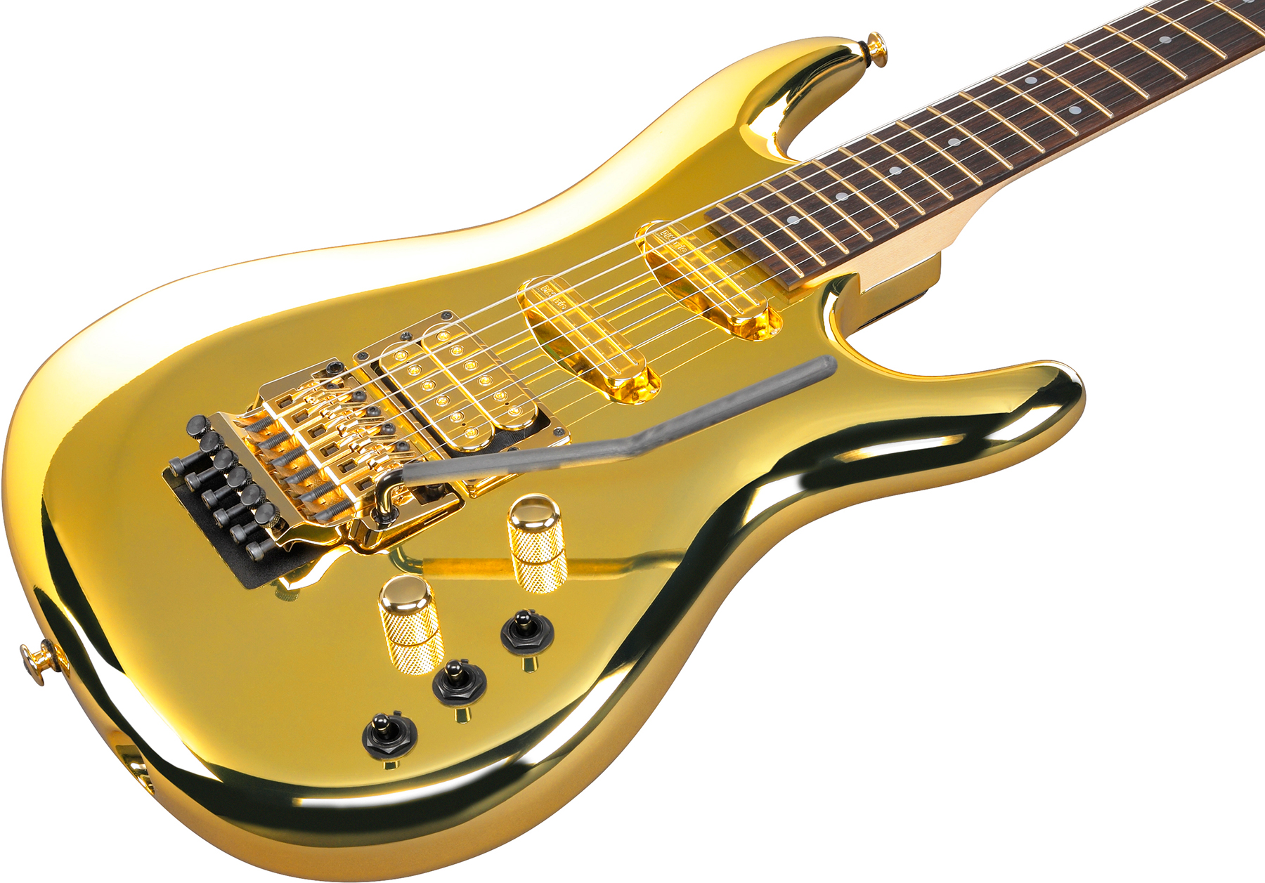 Ibanez Joe Satriani Js2gd Jap Signature 2h Dimarzio Fr Rw - Gold - E-Gitarre in Str-Form - Variation 2
