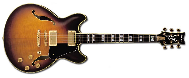 Ibanez John Scofield Jsm100 Vt Prestige Japon Signature Hh Ht Eb - Vintage Sunburst Vt - Semi-Hollow E-Gitarre - Variation 2