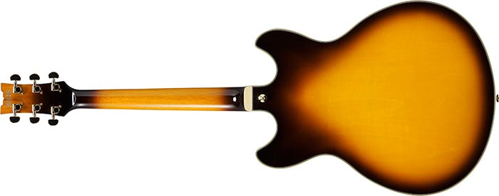 Ibanez John Scofield Jsm10em Ttb Signature 2h Ht Wal - Two-tone Burst - Semi-Hollow E-Gitarre - Variation 1