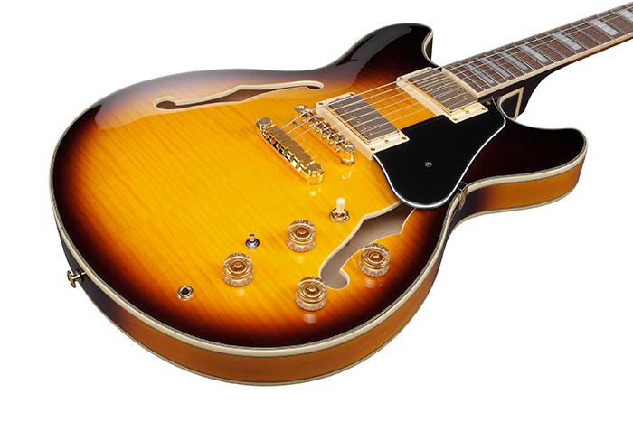 Ibanez John Scofield Jsm10em Ttb Signature 2h Ht Wal - Two-tone Burst - Semi-Hollow E-Gitarre - Variation 2