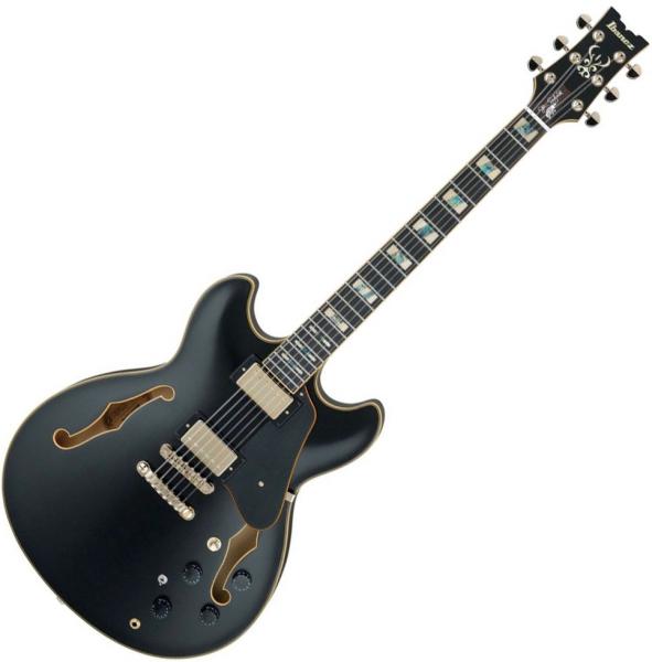 Semi-hollow e-gitarre Ibanez John Scofield JSM20 BKL - Black low gloss