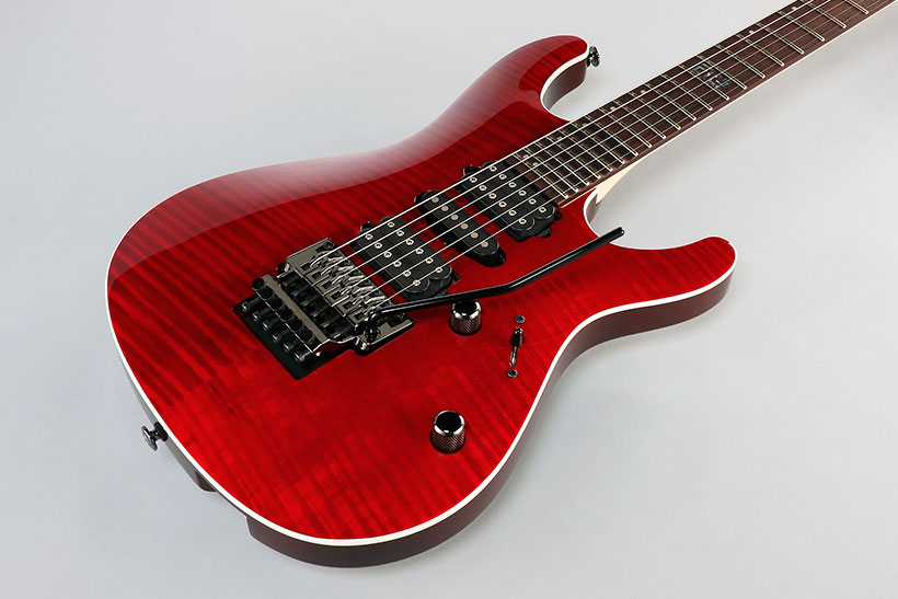 Ibanez Kiko Loureiro Kiko100 Trr Prestige Jap Signature Hsh Fr Rw - Transparent Red Ruby - E-Gitarre in Str-Form - Variation 2