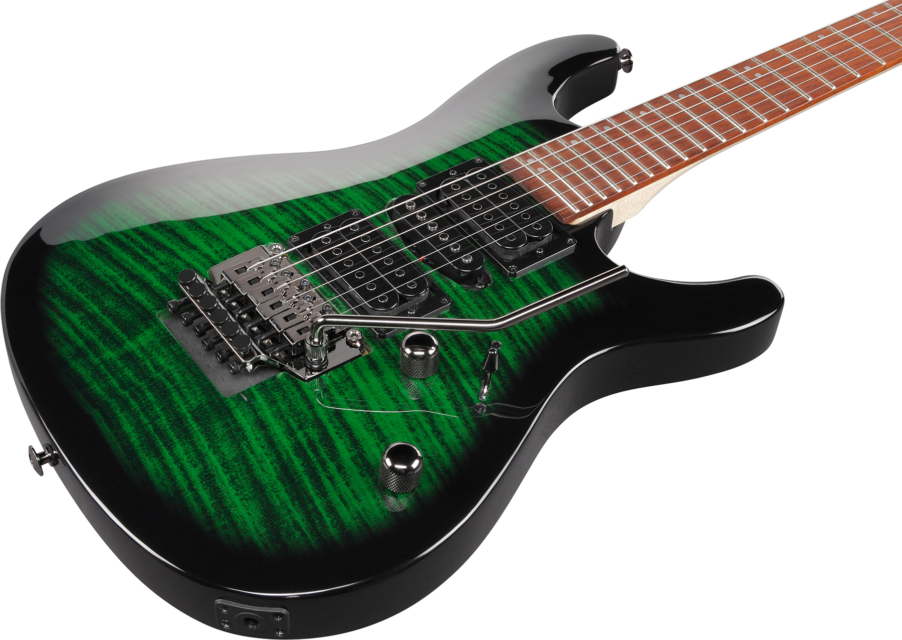 Ibanez Kiko Loureiro Kikosp3 Teb Signature Hsh Fr Jat - Transparent Emerald Burst - E-Gitarre in Str-Form - Variation 2