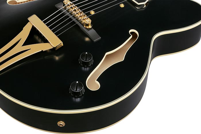 Ibanez Pat Metheny Pm3c Bkl Signature 1s Ht Eb - Black Low Gloss - Hollowbody E-Gitarre - Variation 3