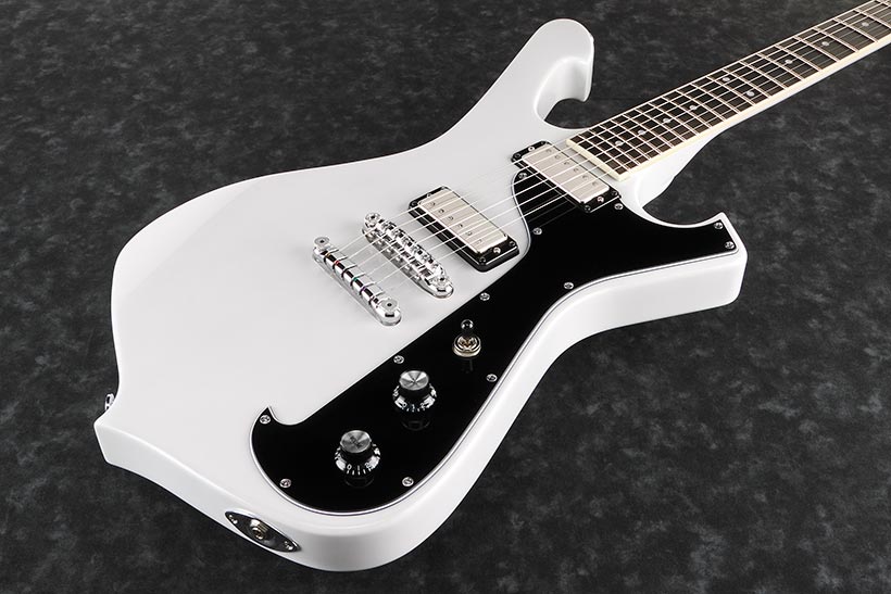 Ibanez Paul Gilbert Frm200 Whb Signature Hh Ht Eb - Aged White Blonde - Signature-E-Gitarre - Variation 1