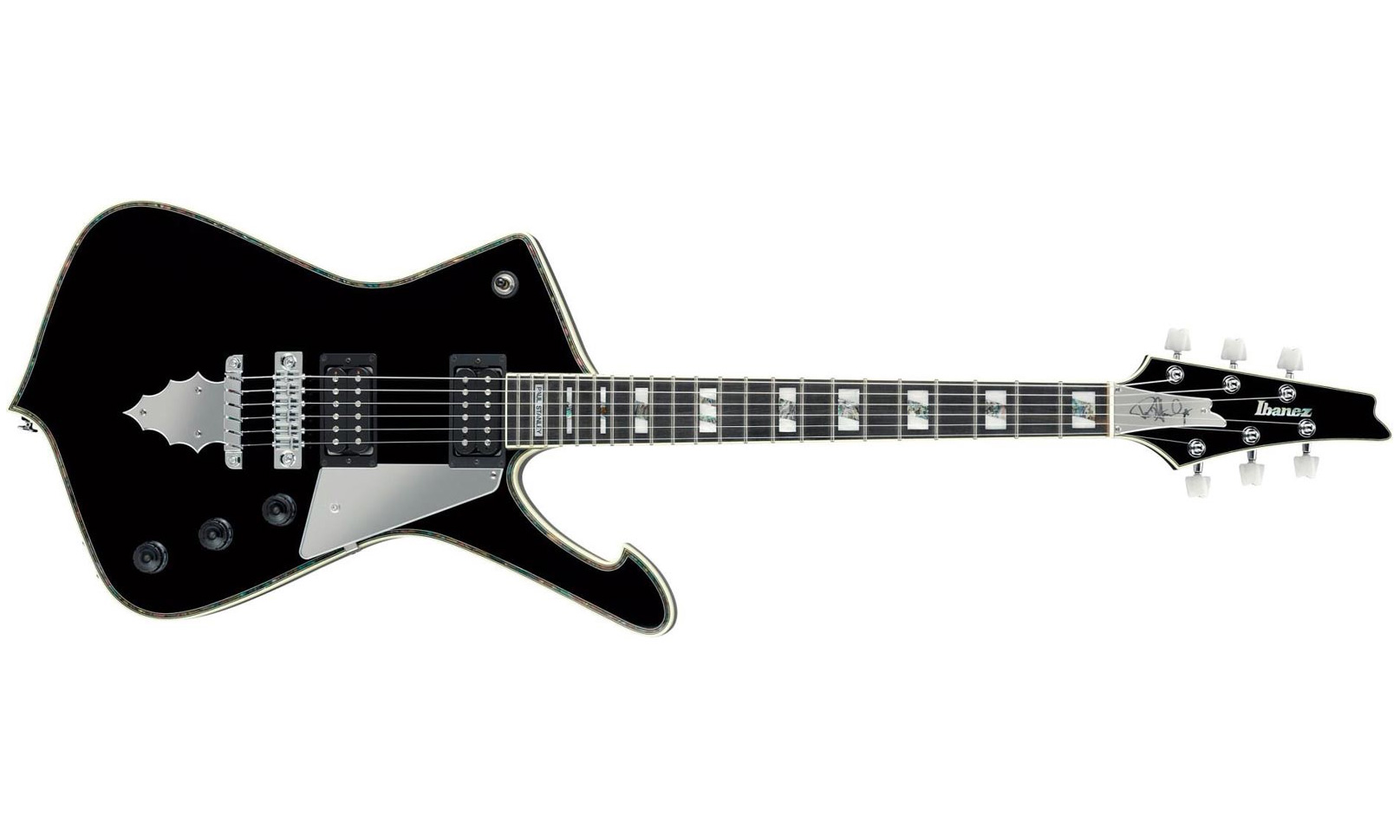 Ibanez Paul Stanley Ps10 Bk Japon Signature Hh Seymour Duncan Ht Eb - Black - E-Gitarre aus Metall - Variation 1