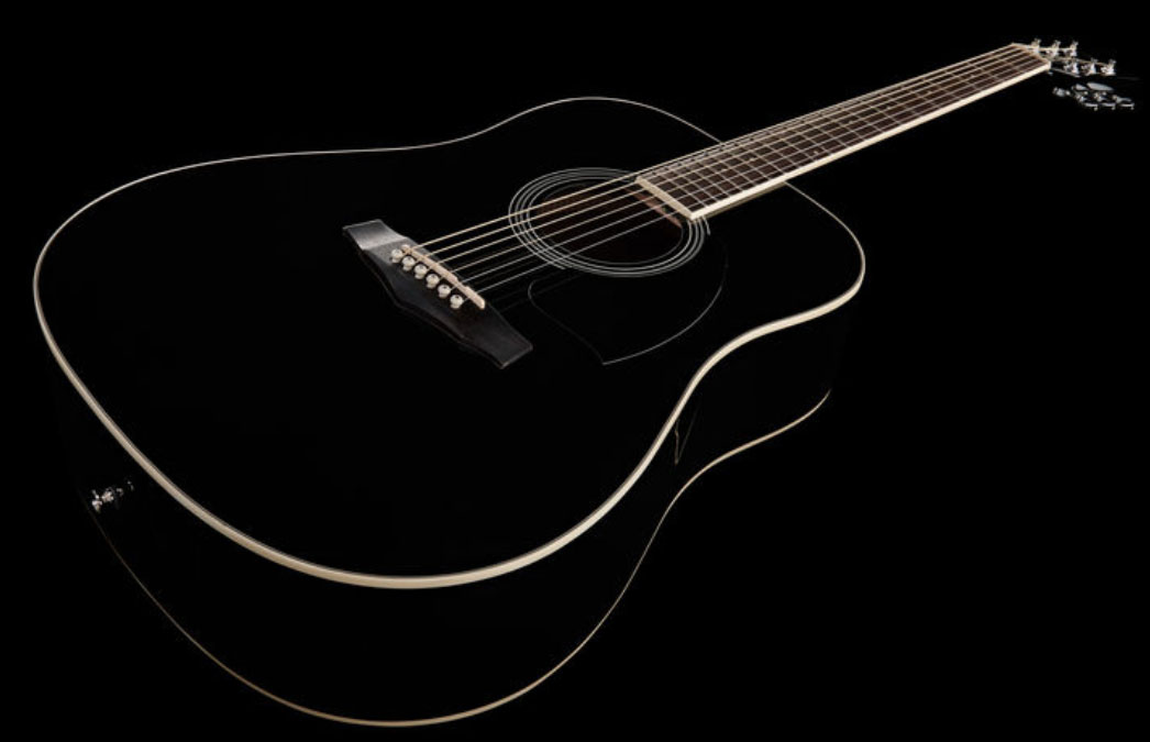 Ibanez Pf15 Bk Dreadnought Epicea Acajou Lau - Black - Westerngitarre & electro - Variation 1