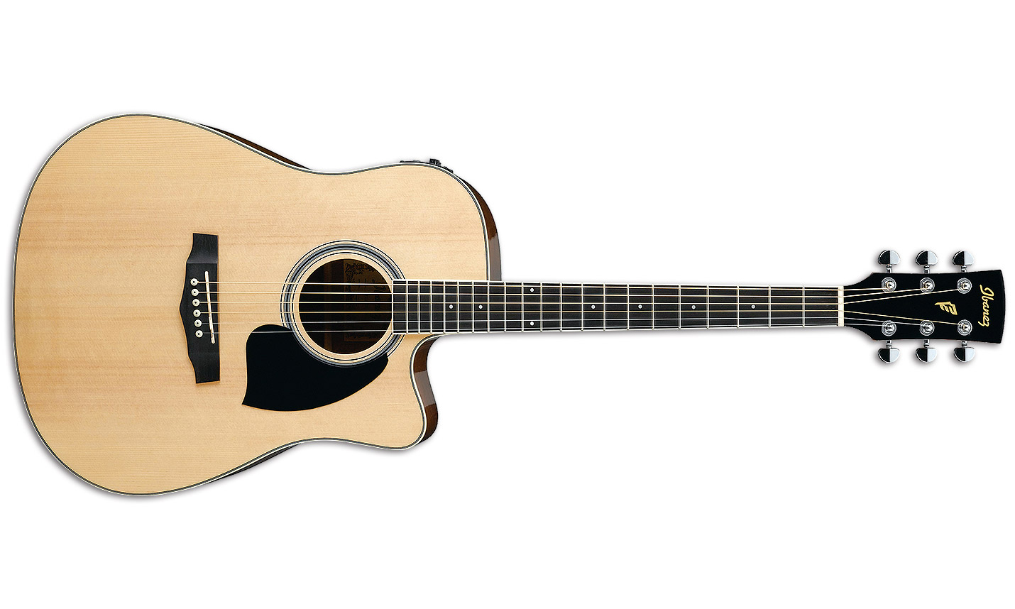 Ibanez Pf15ece Nt Dreadnought Cw Epicea Acajou Lau - Natural - Elektroakustische Gitarre - Variation 1