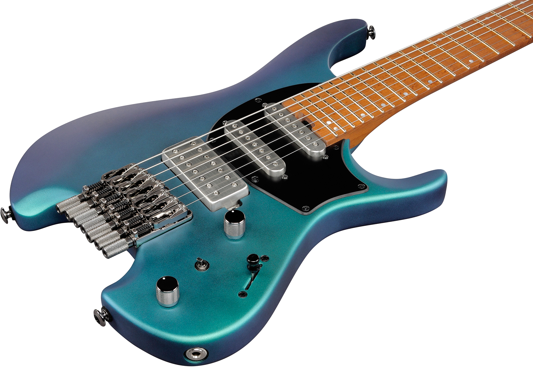 Ibanez Q547 Bmm Quest 7c Hss Ht Mn - Blue Chameleon Metallic Matte - 7-saitige E-Gitarre - Variation 2