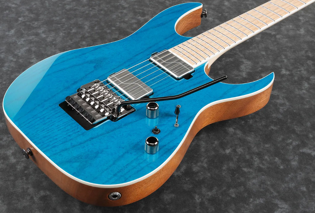 Ibanez Rg5120m Fcn Prestige Japon Hh Fishman Fluence Fr Mn - Frozen Ocean - E-Gitarre in Str-Form - Variation 1