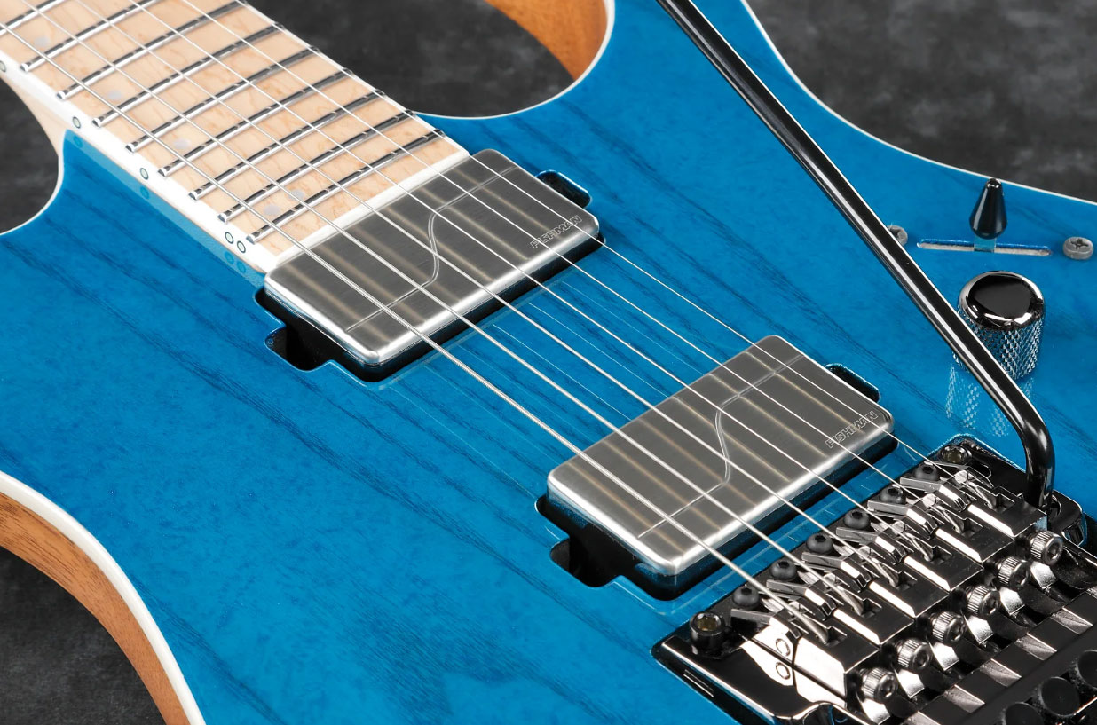 Ibanez Rg5120m Fcn Prestige Japon Hh Fishman Fluence Fr Mn - Frozen Ocean - E-Gitarre in Str-Form - Variation 3