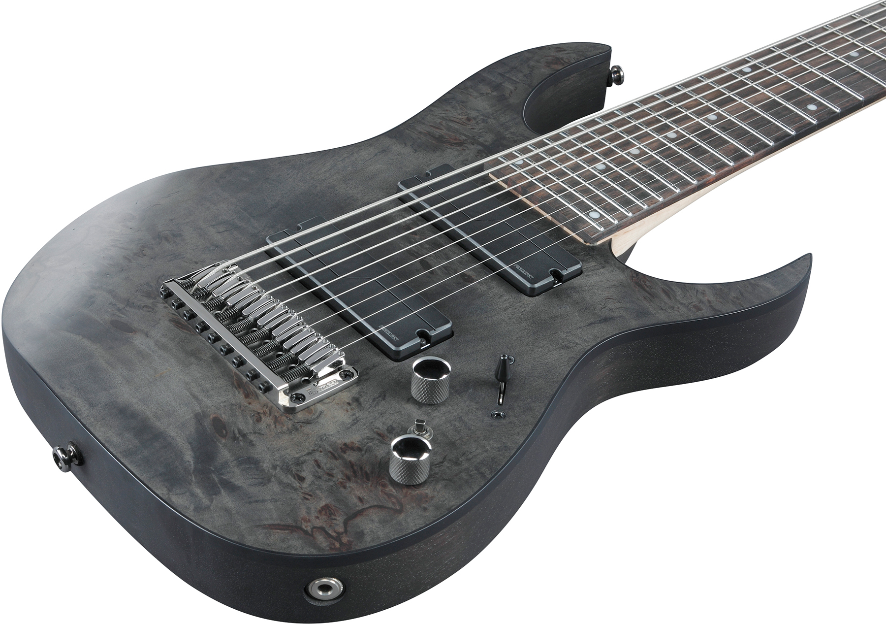 Ibanez Rg9pb Tgf Axe Design Lab 9c 2h Fishman Fluence Modern Ht Eb - Transparent Grey Flat - 8- und 9-saitige E-Gitarre - Variation 2