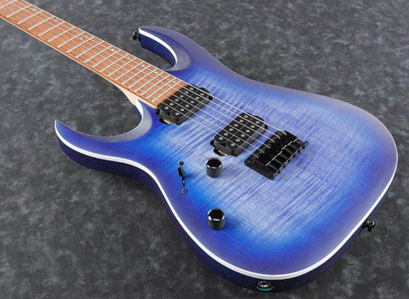 Ibanez Rga42fml Blf Gaucher Standard Hh Ht Rw - Blue Lagoon Burst Flat - E-Gitarre in Str-Form - Variation 2