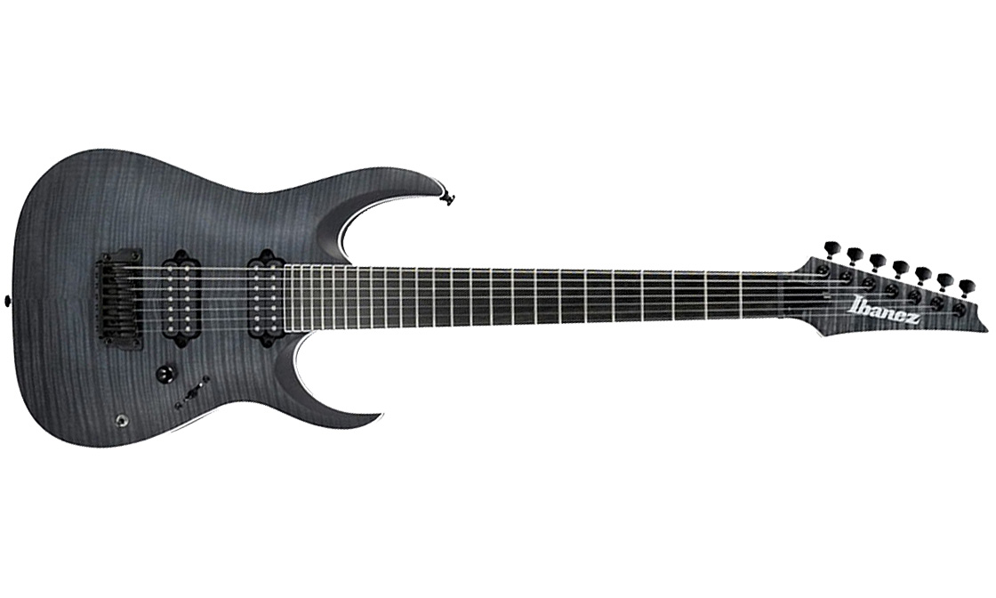 Ibanez Rgaix7fm Tgf Iron Label Hh Ht Eb - Transparent Gray Flat - 7-saitige E-Gitarre - Variation 1