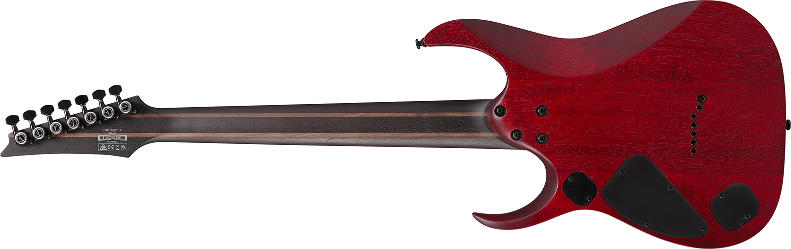 Ibanez Rgd721fa Wuf Iron Label 7c Baryton 2h Dimarzio Ht Eb - Stained Wine Red Burst Flat - Bariton E-Gitarre - Variation 1