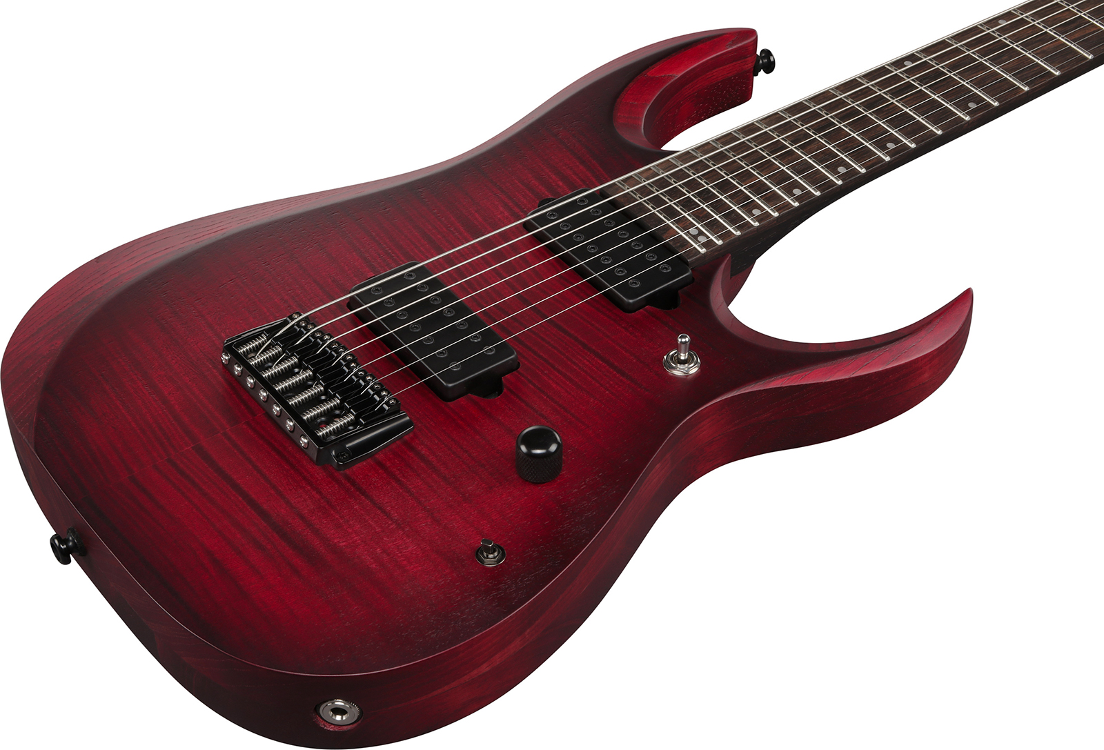 Ibanez Rgd721fa Wuf Iron Label 7c Baryton 2h Dimarzio Ht Eb - Stained Wine Red Burst Flat - Bariton E-Gitarre - Variation 2