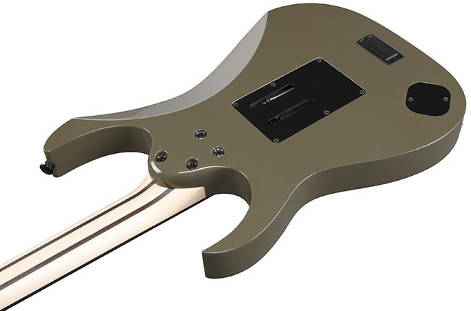 Ibanez Rgr5130 Km Prestige Jap 2h Fishman Fluence Modern Fr Eb - Khaki Metallic - E-Gitarre in Str-Form - Variation 3