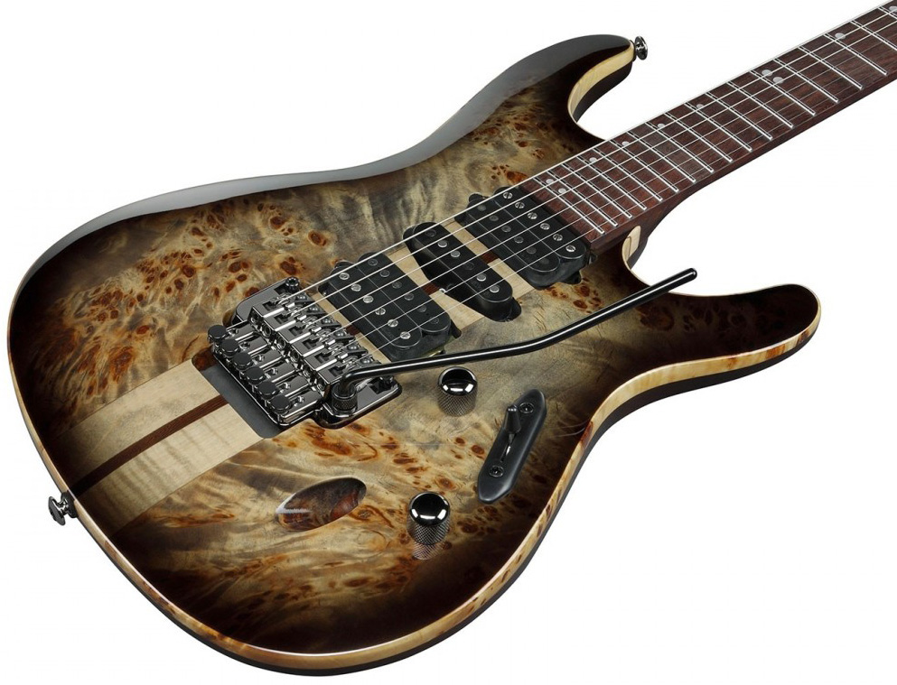 Ibanez S1070pbz Ckb Sabre Premium Hsh Dimarzio Fr Rw - Charcoal Black Burst - E-Gitarre in Str-Form - Variation 2