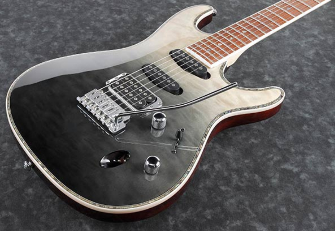 Ibanez Sa360nqm Bmg Standard Hss Trem Jat - Black Mirage Gradation Low Gloss - E-Gitarre in Str-Form - Variation 2