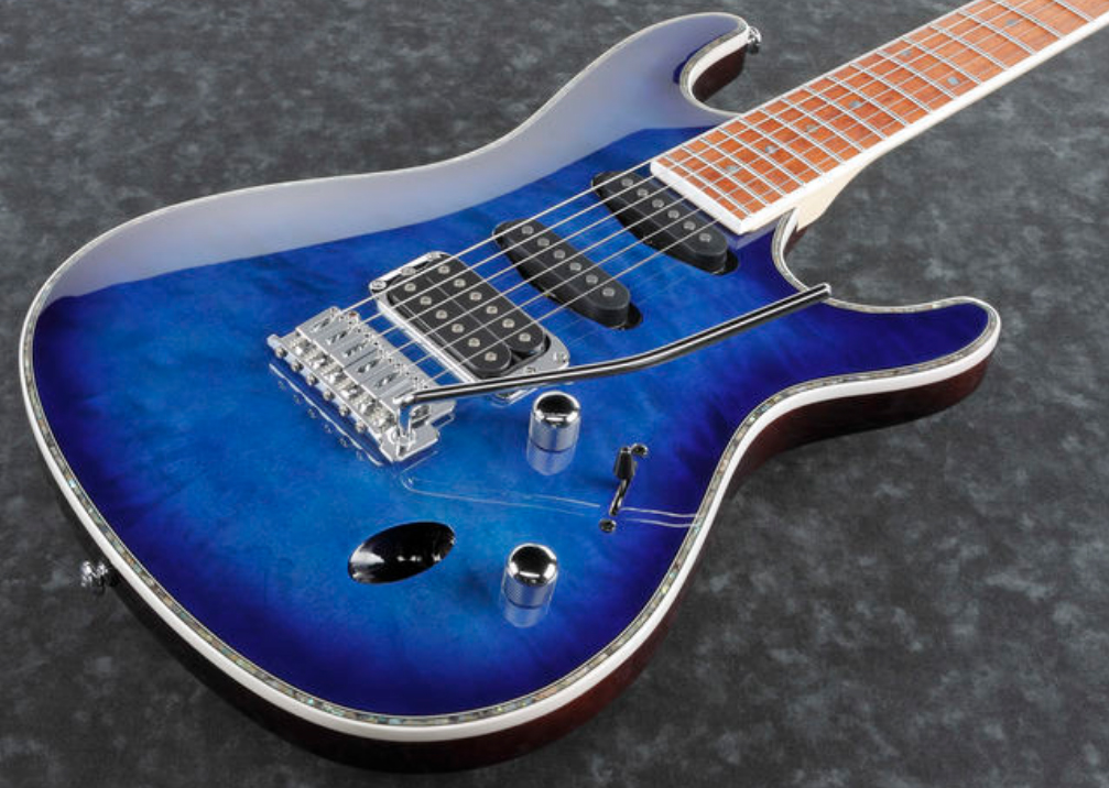 Ibanez Sa360nqm Spb Standard Hss Trem Jat - Sapphire Blue - E-Gitarre in Str-Form - Variation 2