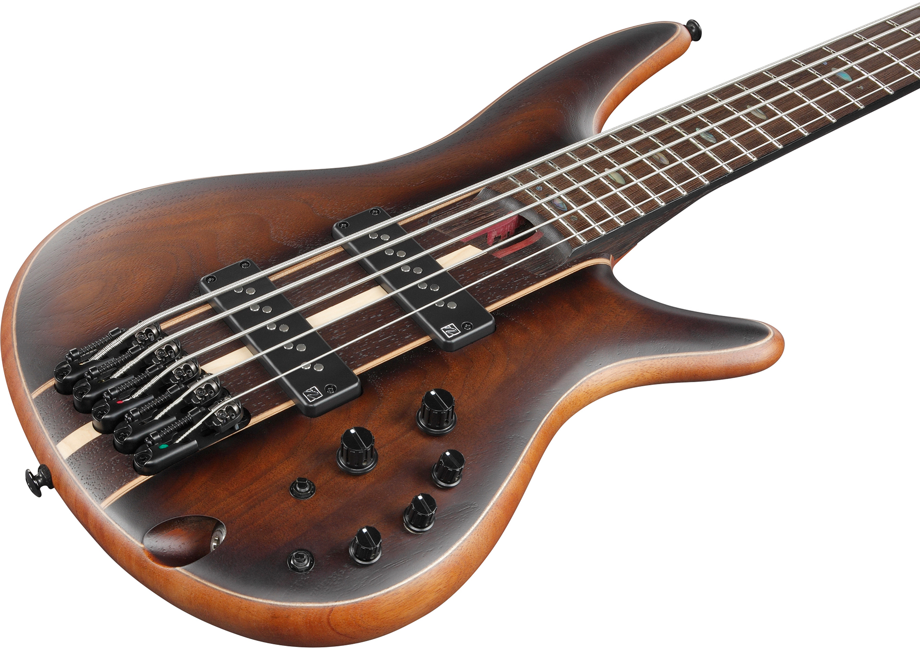 Ibanez Sr1355b Duf Premium 5c Active Pp - Dual Mocha Burst Flat - Solidbody E-bass - Variation 2