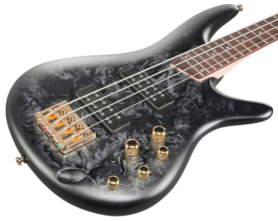 Ibanez Sr300edx Bzm Standard Active Jat - Black Ice Frozen Matte - Solidbody E-bass - Variation 2