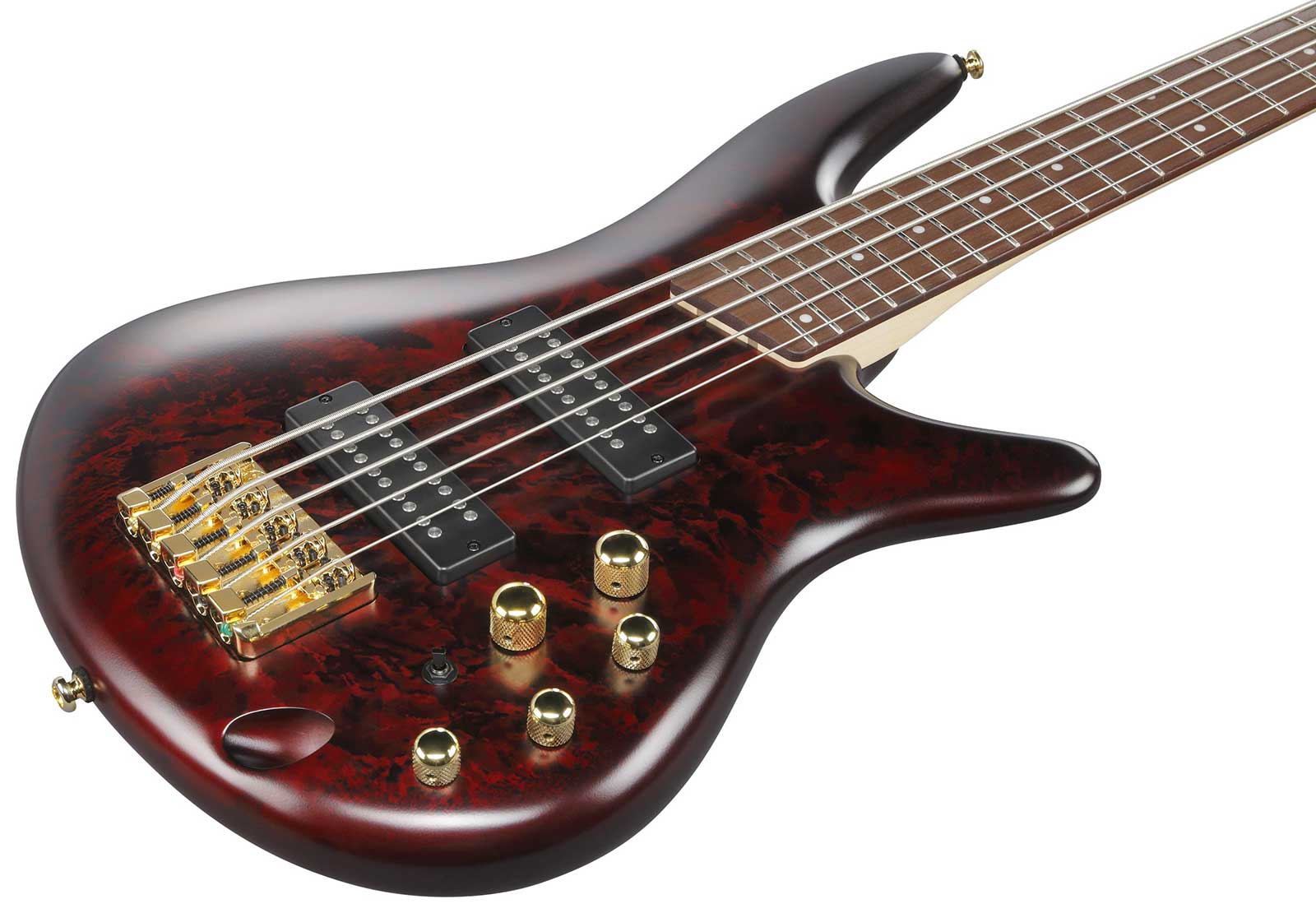 Ibanez Sr305edx Wzm Standard 5c Active Jat - Wine Red Frozen Matte - Solidbody E-bass - Variation 2