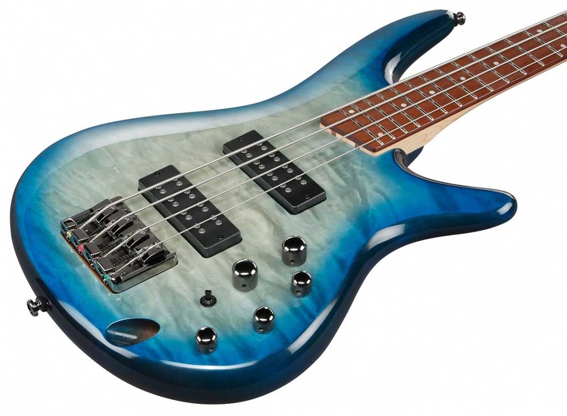 Ibanez Sr400eqm Scb Standard Active Jat - Stain Cosmic Blue Stardust - Solidbody E-bass - Variation 2