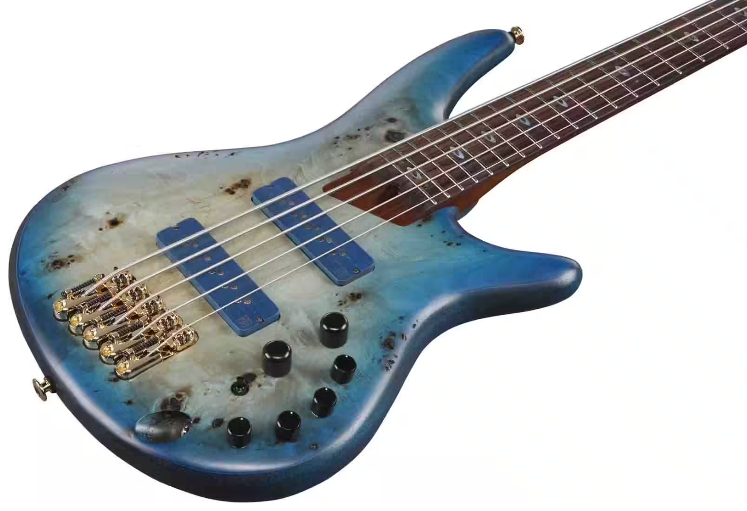 Ibanez Sr6605 Gfb Prestige Jap 5c Active Rw - Ghost Fleet Blue Burst - Solidbody E-bass - Variation 2
