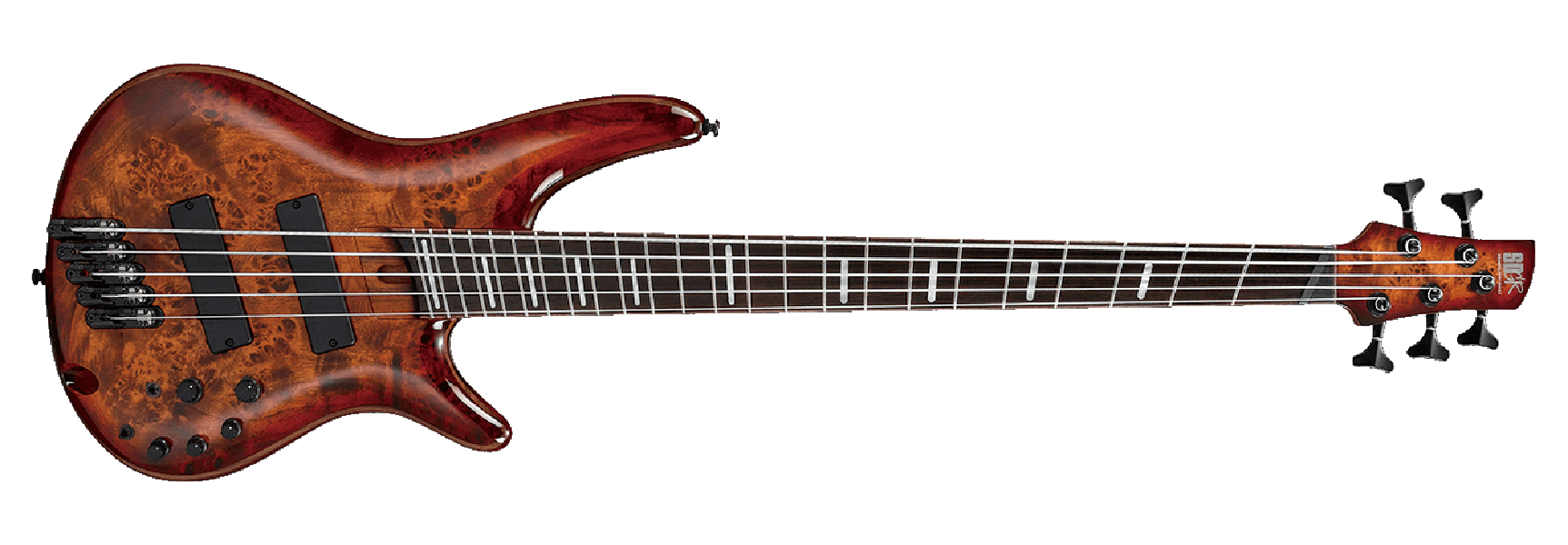 Ibanez Srms805 Btt Bass Workshop Multiscale Active - Brown Topaz Burst - Solidbody E-bass - Variation 1